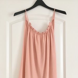 3.1 Phillip Lim, Shirred silk peach tank top